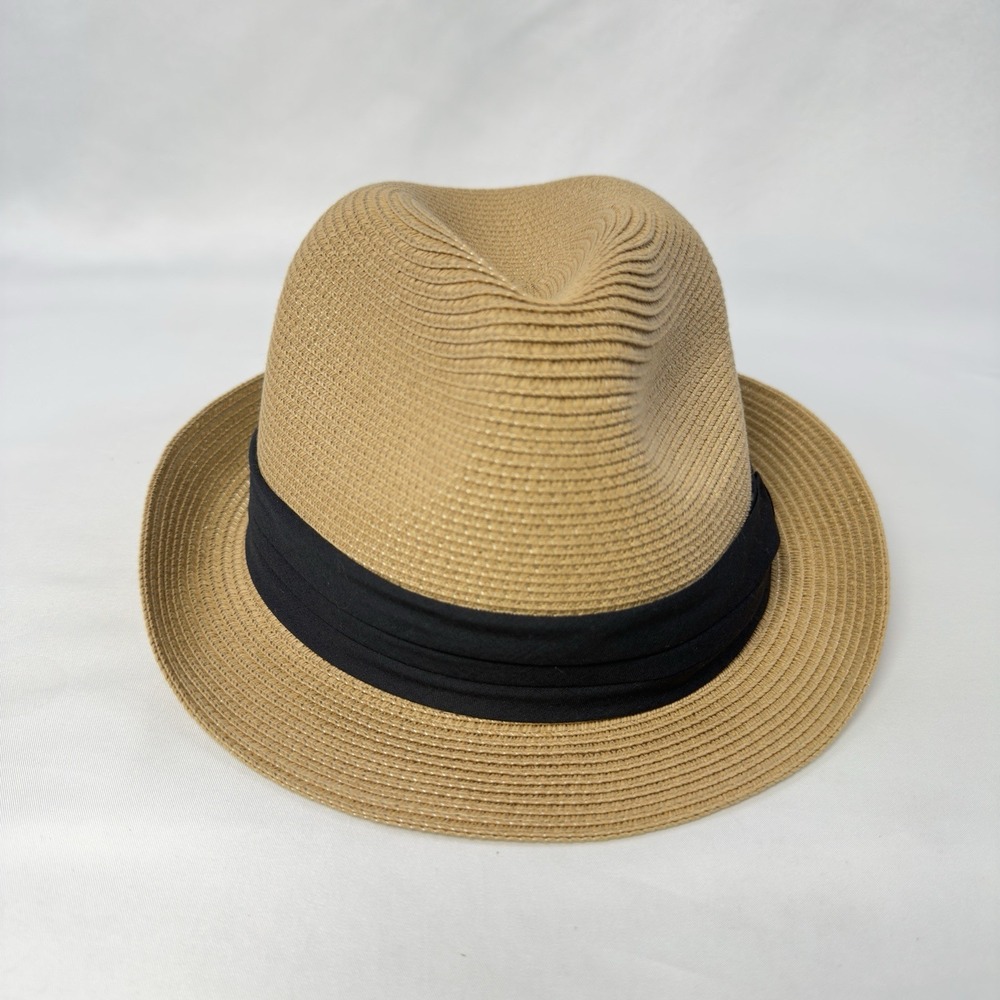 Zylioo Fedora Panamá Hat, Size 21.7"  Straw Trilby Sun Hay
